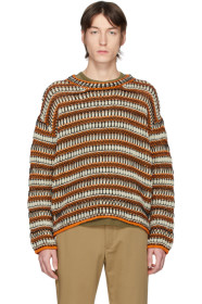 Loewe - Orange & Black Wool Knit Sweater