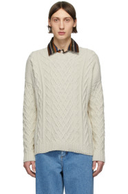 Loewe - Off-White Cable Knit Sweater