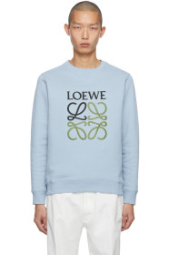 Loewe - ブルー エンブロイダリー アナグラム スウェットシャツ
