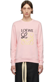 Loewe - Pink Embroidered Anagram Sweatshirt