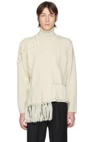 Loewe - Off-White High Neck Asymmetric Turtleneck