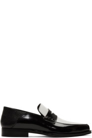 Loewe - Black & White Pointy Loafers