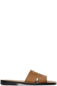 Loewe - Tan Leather Anagram Mules