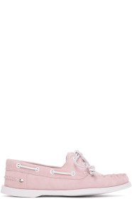Loewe - Pink Nubuck Boat Shoes