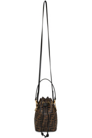 Fendi - Brown Mini 'Forever Fendi' Mon Trésor Bucket Bag