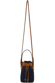 Fendi - Navy Denim Mini Mon Trésor Pouch