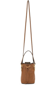 Fendi - Sac embossé brun clair Mini Mon Trésor