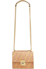 Fendi - Pink & Beige Small 'Forever Fendi' Kan U Bag