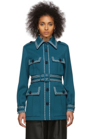 Fendi - Blue Safari Belted Jacket
