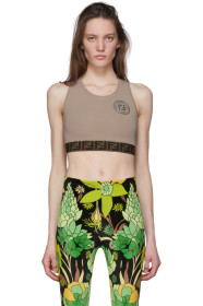Fendi - Soutien-gorge de sport beige 'Forever Fendi' Elastic Band