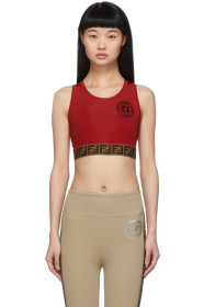Fendi - Soutien-gorge de sport rouge 'Forever Fendi'