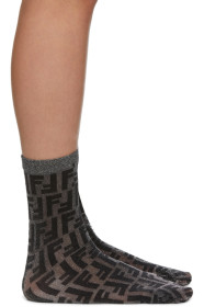 Fendi - Chaussettes noires Short Lurex