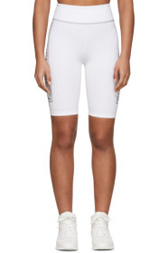 Fendi - White & Silver 'Forever Fendi' Band Bike Shorts