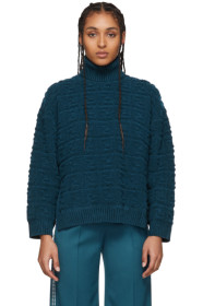 Fendi - Pull bleu 'Forever Fendi' Embossed