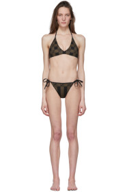 Fendi - Brown 'Forever Fendi' Stripe Bikini