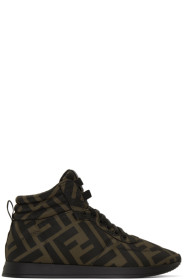 Fendi - Baskets brunes et noires 'Forever Fendi'