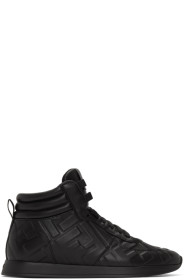 Fendi - ブラック ナッパ Forever Fendi ハイトップ スニーカー