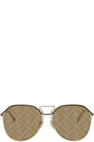 Fendi - Gold FF Regular Sunglasses