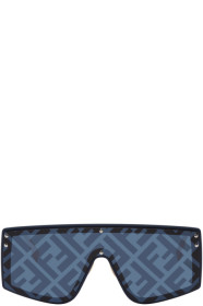 Fendi - Blue 'Forever Fendi' Shield Sunglasses