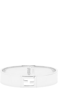 Fendi - Silver 'Forever Fendi' Open Clasp Bracelet