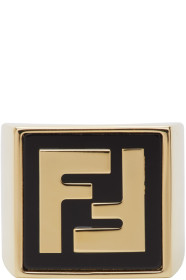 Fendi - Bague chevalière dorée 'Forever Fendi'