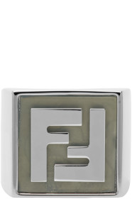 Fendi - Bague chevalière argentée 'Forever Fendi'