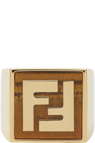 Fendi - ゴールド & オレンジ Forever Fendi シグネット リング