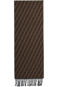 Fendi - Brown & Black 'Forever Fendi' Scarf