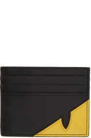 Fendi - Black & Yellow Bag Bugs Mono Eye Card Holder