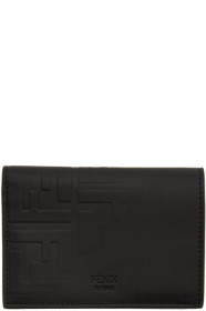 Fendi - Black 'Forever Fendi' Embossed Card Holder