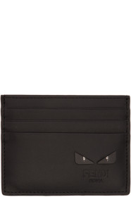 Fendi - Black & Silver Bag Bugs Card Holder
