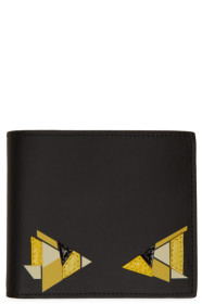 Fendi - Black & Yellow Digital Bag Bugs Classic Wallet