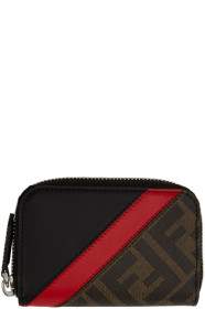 Fendi - Brown 'Forever Fendi' Mini Zip Wallet