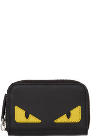 Fendi - Black Small Bag Bugs Zip Around Wallet