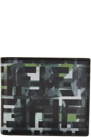 Fendi - Black & Green Camo 'Forever Fendi' Wallet