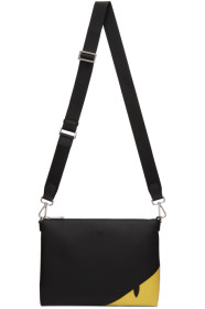 Fendi - Sac messager noir Bag Bugs Mono Eye