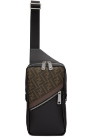Fendi - Sac messager noir et brun 'Forever Fendi'