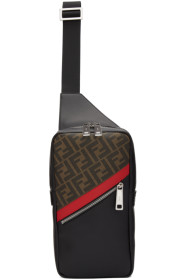Fendi - Sac messager noir et rouge 'Forever Fendi'