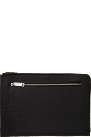 Fendi - Black 'Forever Fendi' Embossed Pouch