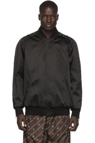 Fendi - Blouson aviateur en nylon noir 'Forever Fendi'