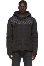 Fendi - Black Down Mesh 'Forever Fendi' Jacket