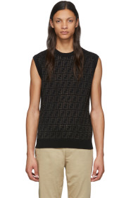 Fendi - Black Wool 'Forever Fendi' Vest