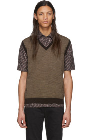 Fendi - Brown Wool 'Forever Fendi' Vest