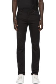 Fendi - Black Faded 'Forever Fendi' Slim Jeans