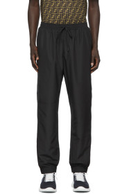 Fendi - Black Micro 'Forever Fendi' Piping Lounge Pants