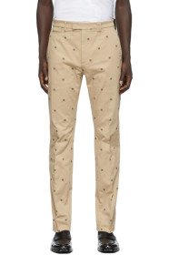 Fendi - Beige Karligraphy Chino Pants