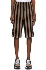 Fendi - Black & Brown Terry Bermuda Shorts