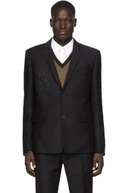 Fendi - Black 'Forever Fendi' Faded Blazer