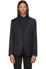 Fendi - Navy & Black Bicolor Pinstripe Blazer
