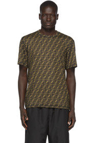 Fendi - Black & Brown 'Forever Fendi' All-Over T-Shirt